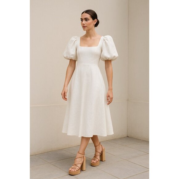 Cult Gaia Hyte Platform High Block Heel Sandals Camel Size 7 New In Box - Picture 9 of 9